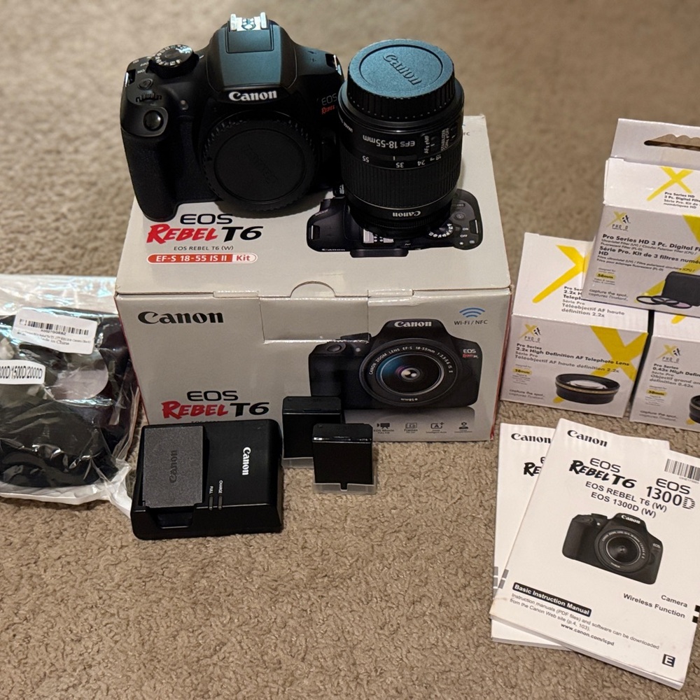 Canon EOS Rebel T6 Black Digital Camera Kit